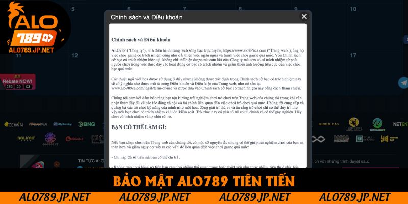 TRANG CHỦ 47 Bảo mật Alo789 tiên tiến